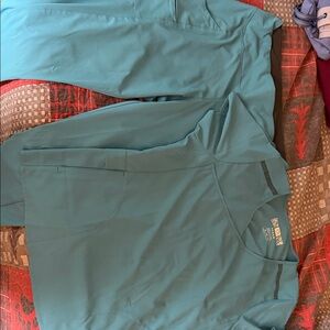 WonderWink Renew Teal Scrub Top and Pants Set
